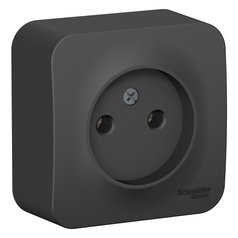 Розетка 1-м ОП BLANCA 16А 250В б/з открытой установки антрацит
