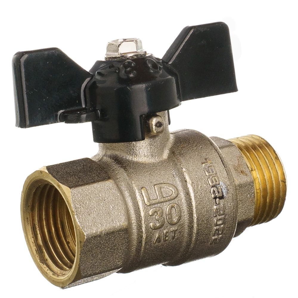 Кран шаровый бабочка 3/4" г-ш AQualink