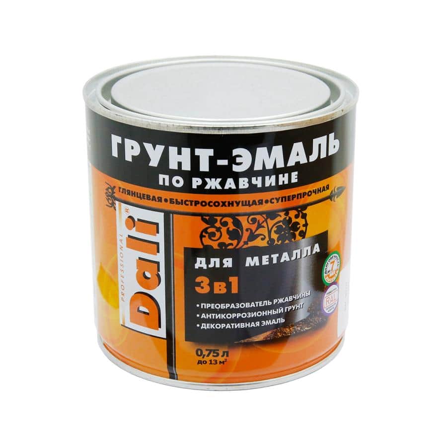 Грунт-эмаль по ржавчине зелёный мох 0,75л Dali RAL 6005