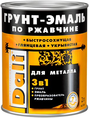 Грунт-эмаль по ржавчине водная синь 0,75л Dali RAL 5021 *
