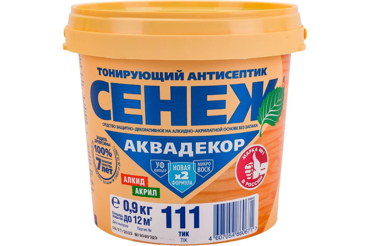 111(тик)-0,9 кг-СЕНЕЖ АКВАДЕКОР