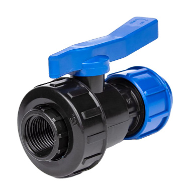 Кран шаровой ПНД PN16 с ВР 25х1/2"