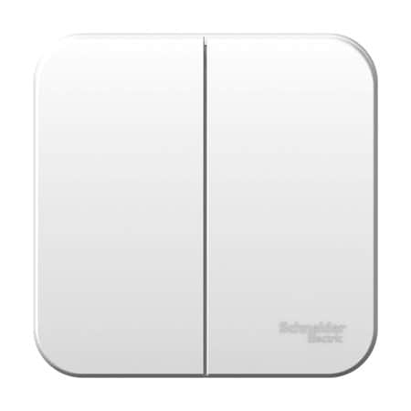 Выключатель двухклавишный ОП Blanca 6А IP20 (сх. 5) 250В с изолир. пластиной бел. BLNVA065011