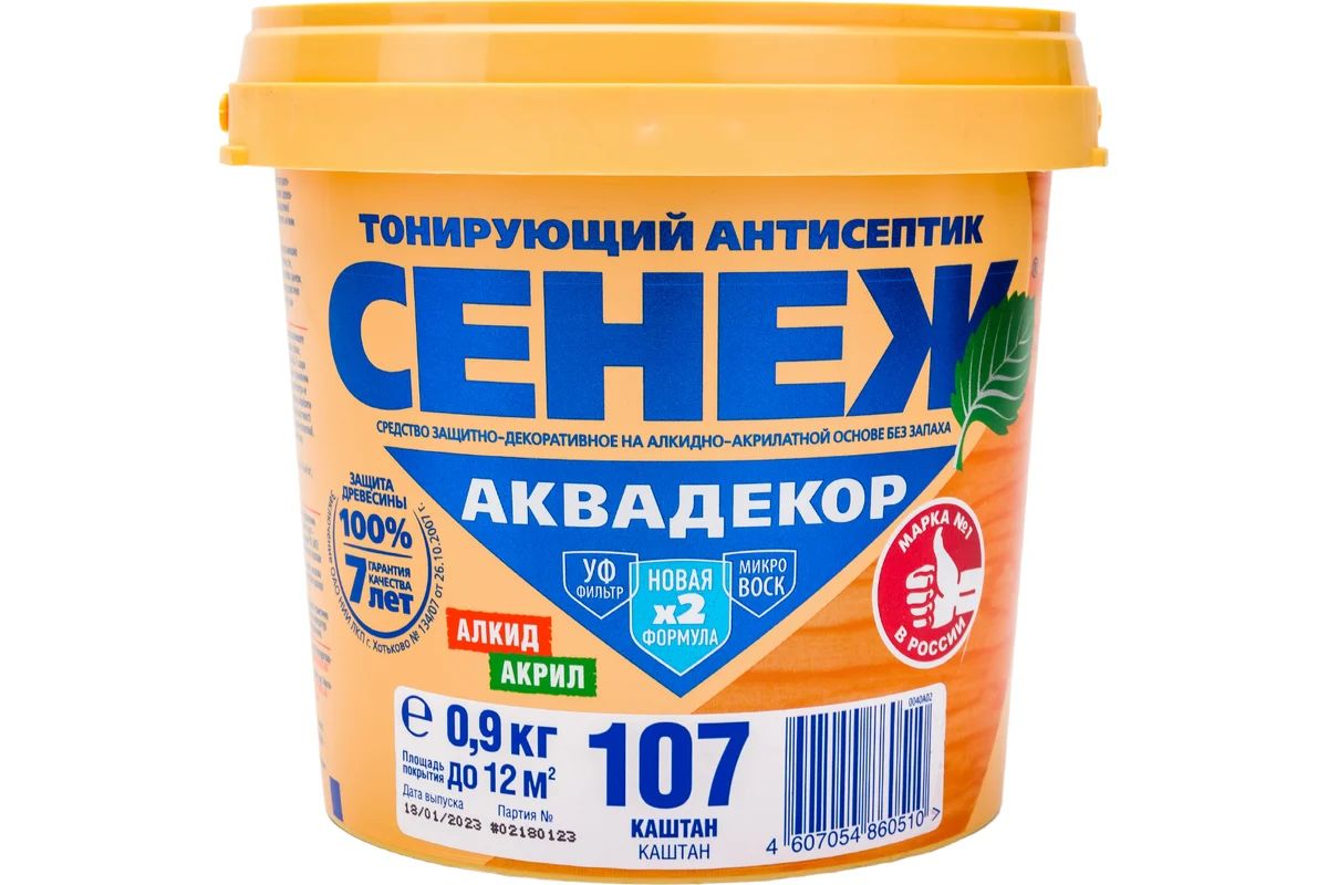 107(каштан)-0,9 кг-СЕНЕЖ АКВАДЕКОР