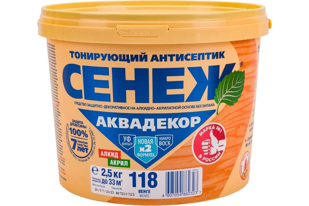 118(венге)-2,5 кг-СЕНЕЖ АКВАДЕКОР