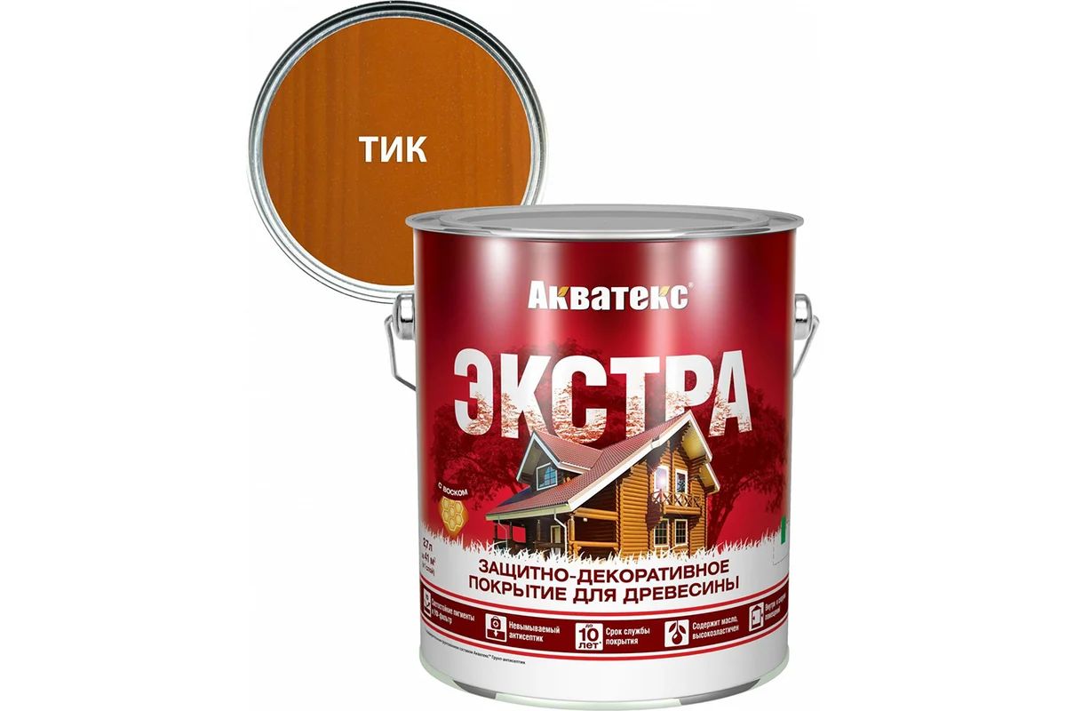 Пропитка для дерева Акватекс-Экстра  2,7л тик
