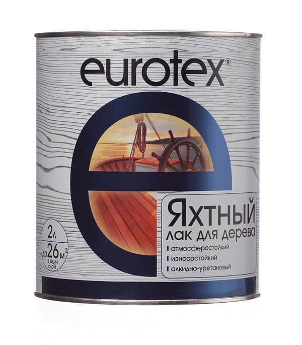 Лак яхтный полуматовый 2л Eurotex