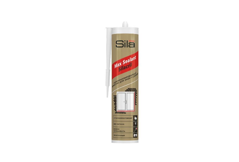 Герметик силиконовый для окон и дверей Sila PRO Max Sealant белый 290мл АКЦИЯ *