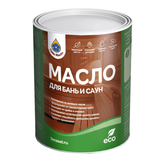 Масло "Семь масел" для бань и саун 1л бесцветное