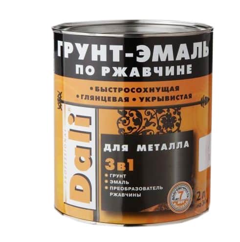 Грунт-эмаль по ржавчине зеленый мох 2л Dali RAL 6005
